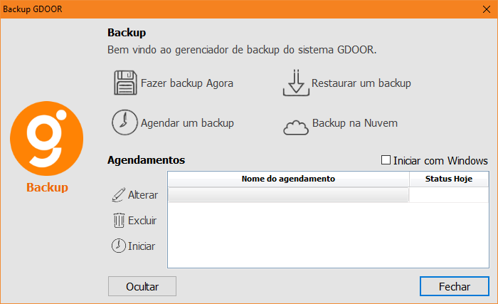 Recursos de backup do Gslim