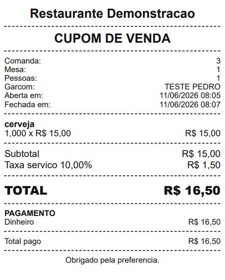 Cupom de venda